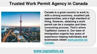 Trusted Work Permit Agency in Canada