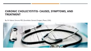 chronic cholecystitis causes symptoms