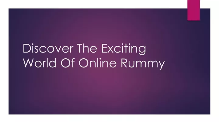 discover the exciting world of online rummy