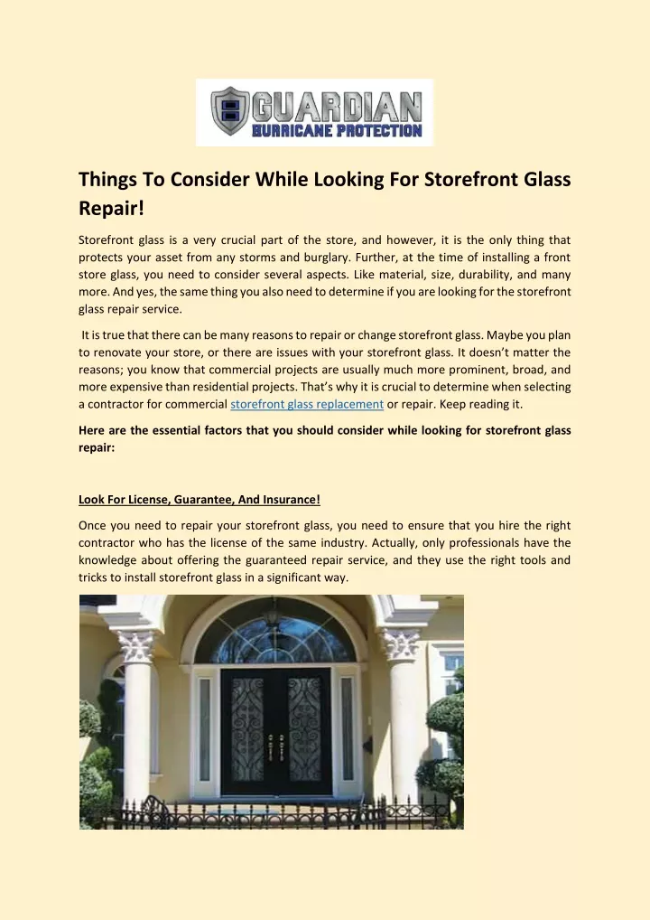 things to consider while looking for storefront