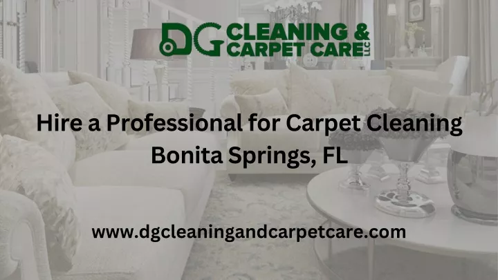 hire a professional for carpet cleaning bonita