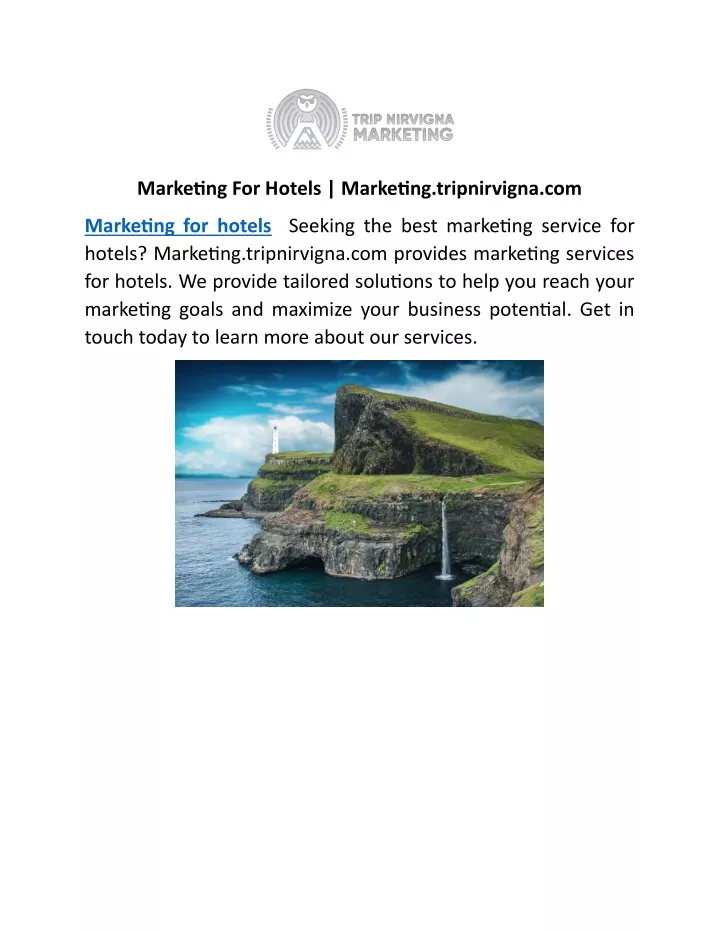 marketing for hotels marketing tripnirvigna com