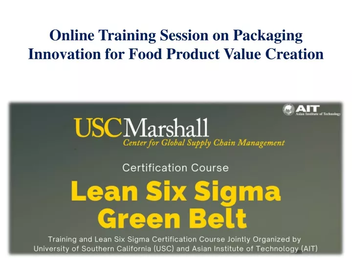 online training session on packaging innovation