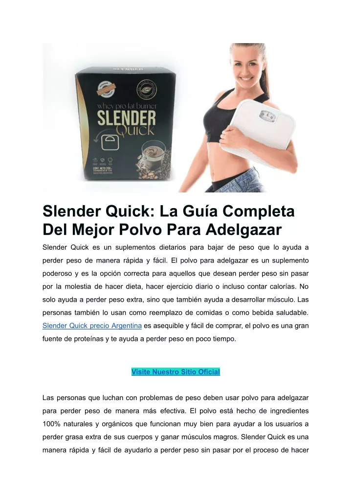 slender quick la gu a completa del mejor polvo