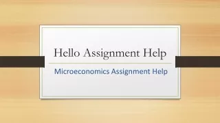  Microeconomics Assignment Help