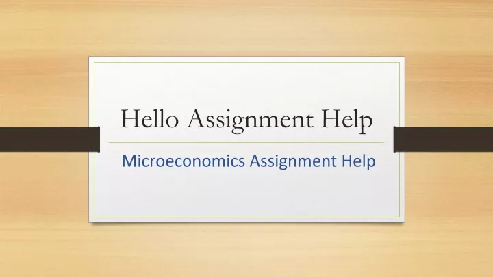 hello assignment help