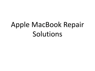 Apple MacBook Repair Solutions