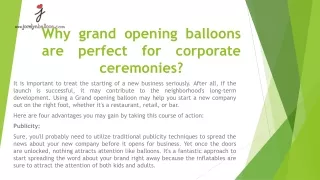 Perfect Grand Opening Balloons In Singapore