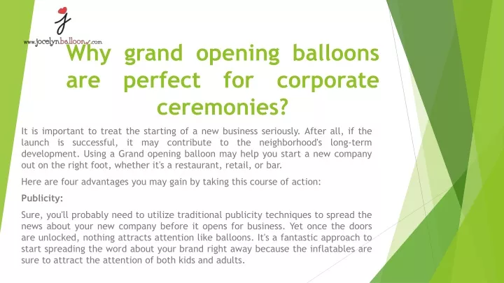 why grand opening balloons are perfect for corporate ceremonies