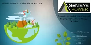 HV & LV infrastructure installation and repair