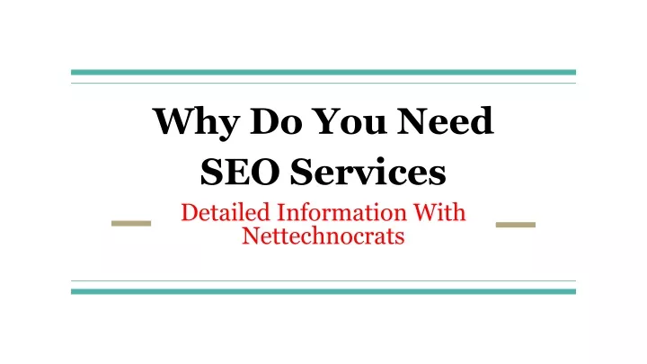 why do you need seo services