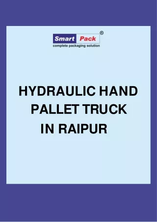 Hydraulic hand pallete truck in Raipur