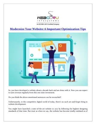modernize your website 6 important optimization