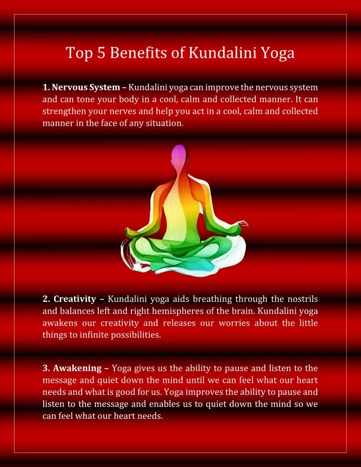 top 5 benefits of kundalini yoga