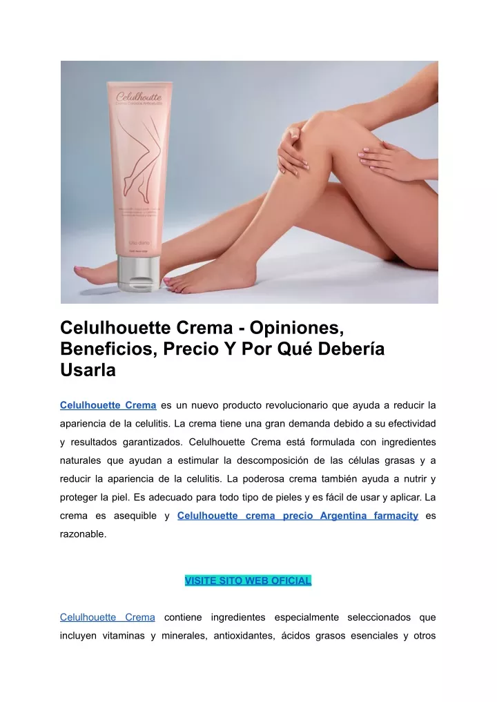 celulhouette crema opiniones beneficios precio