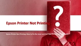 epson printer not printing