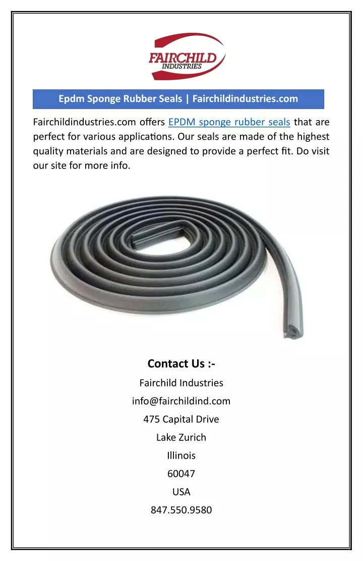 epdm sponge rubber seals fairchildindustries com