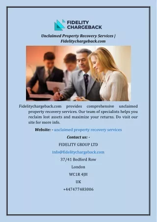 unclaimed property recovery services