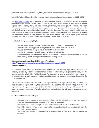 Soft Skills Training Market Size, Share, Future Growth opportunity and Forecast