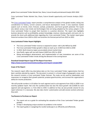 Cross Laminated Timber Market Size, Share, Future Growth opportunity and Forecas